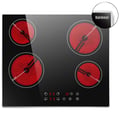 Miniatyrbillede 1 af 5: Keramisk kogeplade, 60 cm, 6000 W, Fire brændere, Touch kontrol, 220V