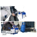 Miniatyrbillede 1 af 5: Køle-vakuumpumpe, displacement 3 CFM, rotationshastighed 1440 RPM, ultimativ vakuum 5 Pa, motoreffekt 1/4 HK, oliekapacitet 220 ml
