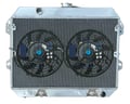 Miniatyrbillede 1 af 5: Radiator, Aluminium, Kerne Dimensioner 16-1/2" H x 23-3/4" B, Samlede Dimensioner 23" H x 26-3/4" B, Øverste Indløb 1-1/2", Nederste Udløb 1-1/2"