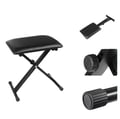 Miniatyrbillede 1 af 5: Tastaturstol, Metalramme, Justerbar højde 43-50 cm, Understøtter 100 kg, Pude størrelse 40x30 cm, Letvægts og sammenfoldelig