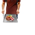 Miniatyrbillede 1 af 5: BBQ Grillplade, Rustfrit Stål Materiale, 4mm Tykkelse, Passer til Populære Grillmodeller, Rummelig Madlavningsflade, Inkluderer 2 Spatler