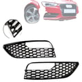 Pikkukuva 1 / 5: Etupuskimen sumuvalon kansi, yhteensopiva Audi A3 2012-2016, muovimateriaali, kiiltävän musta väri, suora istuvuus, sisältää 2 kappaletta
