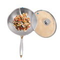 Miniatyrbillede 1 af 5: Stegepande, Rustfrit Stål, 30 cm Diameter, Egnet til Gas og Induktion, Tempereret Glaslåg, Non-stick