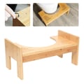 Miniatyrbillede 1 af 5: Bambustoiletstol, 48 cm x 29 cm x 3 cm, Maksimal belastning 80 kg, Justerbar højde 6 cm, Firkantet form, 1,7 kg nettovægt