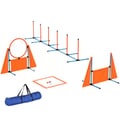 Miniatyrbillede 1 af 5: Agility Kit, 6-delt sæt, spring og slalom,348X66X69 cm, Appelsin