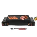 Miniatyrbillede 1 af 5: Campingkomfur, Aluminiumlegering og Jernkonstruktion, Kompakt Design, 2 Brændere, 2500W Effekt Hver, CE Certificeret