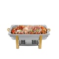 Miniatyrbillede 1 af 5: Chafing Dish, 9L kapacitet, rustfrit stål materiale, rektangulær form, samlet størrelse 63*35*32 cm, pladetykkelse 0,5 mm
