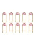 Miniatyrbillede 1 af 5: Blomsterstandssæt, Premium Stålmateriale, Geometrisk Rektangulær Holder, 20 kg Vægt, Moderne Stil, Alsidig til Begivenheder