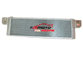 Miniatyrbillede 1 af 5: Luft-til-vand intercooler, aluminium, kerne størrelse 21"x6.6"x2.25", samlet størrelse 27.6"x7.3"x3", 19mm indløbs/udløbs diameter, frontplacering