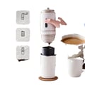 Miniatyrbillede 1 af 5: Kaffemaskine, Bærbart Design, USB Opladning,HVID