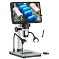 Miniatyrbillede 1 af 5: Digital Mikroskop, 50X-1200X Forstørrelse, 7 Tommer HD Skærm, 1080FHD Videoopløsning, Manuel Fokus Tilstand, Fotoopløsning Op Til 12M