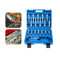 Miniatyrbillede 1 af 5: Styringsnav Suspension Socket Wrench Sæt, Krom Vanadium Stål, Ratchet med 12-Punkts Holder, Socket Størrelser: 16-24 mm