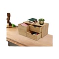 Miniatyrbillede 1 af 5: Skrivebordsorganisator, Bambusmateriale, 3 Skuffer, Dimensioner 33*19*16 cm, Træfarve, Fritstående