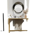 Miniatyrbild 1 av 5: Konsolbord, marmorskiva, guldmetallram, Svart