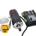 Miniatyrbillede 1 af 5: Børsteløs Spindelmotor, 400W Effekt, 48V Indgangsspænding, 12000rpm Maksimal Hastighed, ER8 Kompatibilitet, 600W Driver Inkluderet