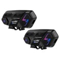 Miniatyrbillede 1 af 5: Motorcykel Intercom Headset, 2000 meters rækkevidde, 8 ryttere kapacitet, Bluetooth 5.0, Indbygget 900mAh batteri, Universel hjelkompatibilitet