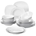 Miniatyrbillede 1 af 5: Porcelænsservice, Middags tallerken 9,75 tommer, Suppetallerken 8,5 tommer, Desserttallerken 7,5 tommer, Skål 6,7 tommer, Service til 6