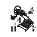 Miniatyrbillede 1 af 5: Racing Simulator Hjulstand, Stålmateriale, Bunden Størrelse 22,5 x 19,5 tommer, Højdejustering 22-30 tommer, Justerbare vinkler 2, Foldbart design