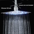 Miniatyrbillede 2 af 2: LED Regnbruserhoved, Farveskift med Temperatur, Ultra-tyndt Design, Chrome LED 16 tommer