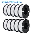 Miniatyrbillede 2 af 2: 3D-printer filament, 1,75 mm diameter, miljøvenligt materiale,10 KG TPU Hvid