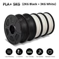 Miniatyrbillede 2 af 2: PLA+ Filament, 1,75 mm Diameter, 100% Boblefri,PLA PLUS 2BK 3WT