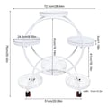 Miniatyrbillede 2 af 2: Metal Planteholder, Holder 6 Potte, Nem Mobilitet,HVID