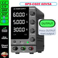 Pikkukuva 2 / 2: Säädettävä tasavirtalähde, Muuttuva lähtö, Säädelty penkkivirtalähde, 60V5A SPS-C605, AC 220V-b