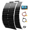 Miniatyrbillede 2 af 2: Fleksibel monokrystallinsk solcellepanel, høj effektivitet, holdbart design,100W Kit Hvid