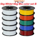 Miniatyrbillede 2 af 2: PETG 3D Filament, 1,75 mm Diameter, 10 kg Total Vægt,PETG E