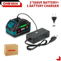 Pikkukuva 2 / 2: Ladattava akku, 22900 mAh kapasiteetti, yhteensopiva 18 V työkalujen kanssa, 1 akku 1 laturi-B, kuten kuvassa-a