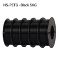 Miniatyrbillede 2 af 2: 3D-printer filament, højhastighedsydelse, lav krumningsteknologi,5kg HS-PETG Sort