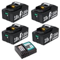 Miniatyrbild 2 av 2: Ersättningsbatteri för BL1830, 18V, 7000mAh kapacitet, 4 st 1 laddare