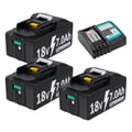 Pikkukuva 2 / 2: Vaihtobatteri BL1830:lle, 18V, 7000mAh kapasiteetti,3 kpl 1 laturi