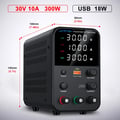 Miniatyrbillede 2 af 2: DC Strømforsyning, Justerbar Spænding, USB Opladningsfunktion,WPS3010H 30V 10A