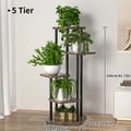 Miniatyrbillede 2 af 2: Plantebord, Multi-Niveau Design, Robust Trækonstruktion,LSB-5lag-sort