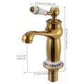 Miniatyrbild 2 av 2: Retro diskho-faucet, guldfinish, enkel spakstyrning,Guld, G3/8