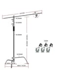 Miniatyrbillede 2 af 2: Fotografi C-Stand, Max Højde 260 cm, 40" Grip Arm,2.6M med hjul