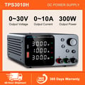 Miniatyrbillede 2 af 2: Justerbar DC-strømforsyning, 0~32V udgangsspænding, 0~10A strøm,220V, Sort TPS3010