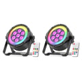 Miniatyrbillede 2 af 2: Par Lys, DMX Kontrol, RGBW Effekter,EU Stik, 2Pcs-ZQ01523