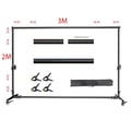 Miniatyrbillede 2 af 2: Fotografi Baggrundsstativ, Justerbar Bredde, Robust Design,Hjul 2x3M