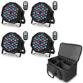 Miniatyrbillede 2 af 2: Scenebelysningseffekt, 36 LED'er, DMX-kontrol,EU Stik, 4Pcs-Med Taske