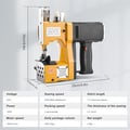 Miniatyrbild 2 av 2: Industriell symaskin, overlockstygn, bärbar design, Gul