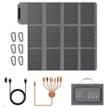 Miniatyrbillede 2 af 2: Solpaneloplader, Foldbart design, Flere udgangsporte, 120W solpanel