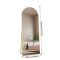 Miniatyrbild 2 av 2: Heltäckande Spegel, Modern Bågformad Design, Fristående Installation,Guld