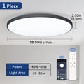 Miniatyrbillede 2 af 2: Smart Loftlampe, Dæmpbar Lys, 80W-Sort