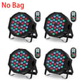 Miniatyrbild 2 av 2: LED Flat Par-lampor, 36 LED-lampor, Flera kontrolllägen, 4 st - Ingen väska, EU-kontakt