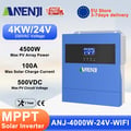 Pikkukuva 2 / 2: Aurinkoinvertteri, puhdas siniaalto ulostulo, WiFi-valvontatoiminto, 220-240V, ANJ-4000W-24V-WIFI