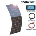 Miniatyrbillede 2 af 2: Solpanel, Fleksibelt Design, Høj Effektivitet,150w 12v sæt