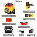Miniatyrbild 2 av 2: Rotary Laser Level, 360-Graders Skanning, Självnivellerande Mekanism,Röd Stråle