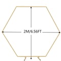 Miniatyrbillede 2 af 2: Bryllupsbue Stativ, Holdbar Metalramme, Nem Montering,Guld, 6.56FT